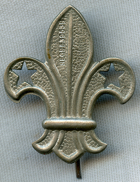 Rare Ca 1909 British Boy Scouts 1st Pattern Patrol Leader & Seconder Hat Badge Registered #539538