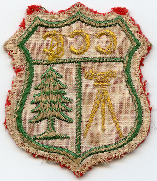 Scarce Early Style 1930's Civilian Conservation Corps Surveyor Team Shoulder Patch