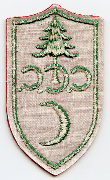 1930's Civilian Conservation Corps Steward Rate Patch. Green on Red