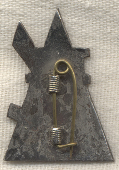 Extremely Rare (1 of 2 known) US 14th AF 9th Signal Company CBI-Made DI Pin