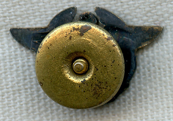 Scarce US Maritime Service Officer Lapel Pin in Gold Filled Sterling Silver