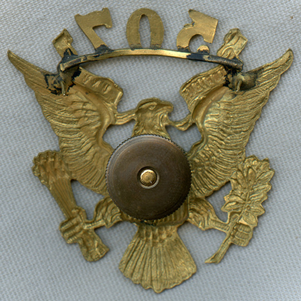Rare Circa 1935 Civilian Conservation Corps (CCC) 507th Co. Officer's Cap Badge