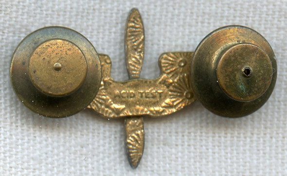 WWII Amcraft USAAF Officer Collar Insignia with Marking