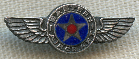 Beautiful WWII Eastern Aircraft War Worker Lapel Pin, Division of General Motors