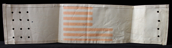 Rare WWII US Army Invasion Flag Armband, Sewn-Over Type in Vinylized Cloth