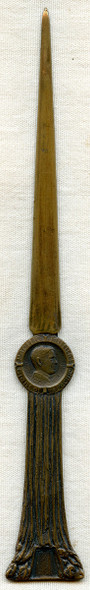 Beautiful Bronze 1920s Pacific Mutual (Life Insurance) Letter Opener Depicting Redwood Tree Trunk