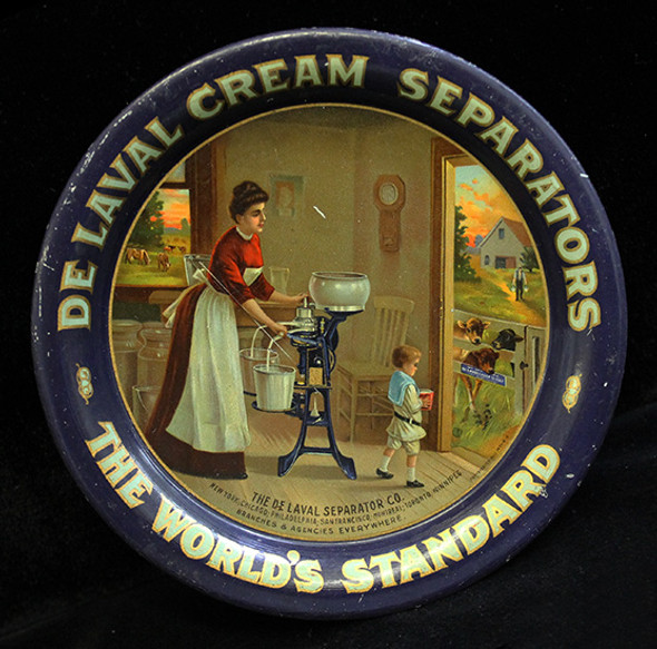 Great Ca. 1906 Advertising Tray for DeLaval Cream Separators