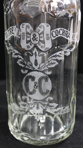 Beautiful 1930's Cantrell & Cochrane Seltzer Water Bottle with Colorful Bakelite Top