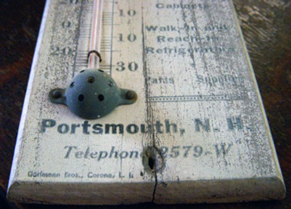 Circa 1900 Advertising Thermometer for Portsmouth (New Hampshire) Refrigeration Service