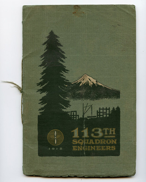 Rare 1919 US Air Service 113th "Spruce" Squadron Aero Engineers Photo WWI Unit History