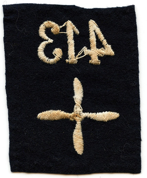 Scarce WWI USAS 413th Aero Squadron Enlisted Man Shoulder Patch