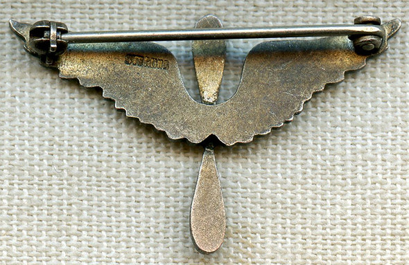 Beautiful & Scarce WWI US Air Service Officer Overseas Cap Winged Prop (Branch of Service) Insignia