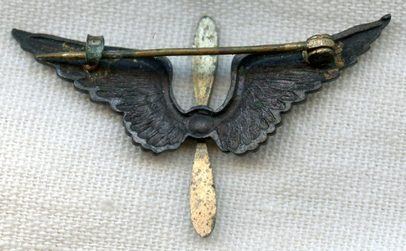 WWI US Air Service (USAS) Officer Collar Insignia with Nice Vaulting