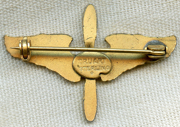 Beautiful WWII USAAF Cadet Overseas Cap Badge or Sweetheart Pin by Truart