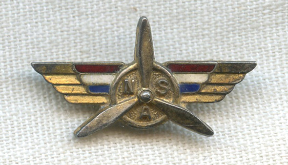 WWII National School of Aeronautics (NSA) USAAF Training School Instructor Collar Insignia