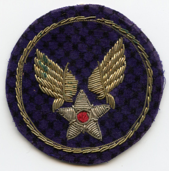 Beautiful WWII Indian-Made Bullion USAAF Headquarters Patch