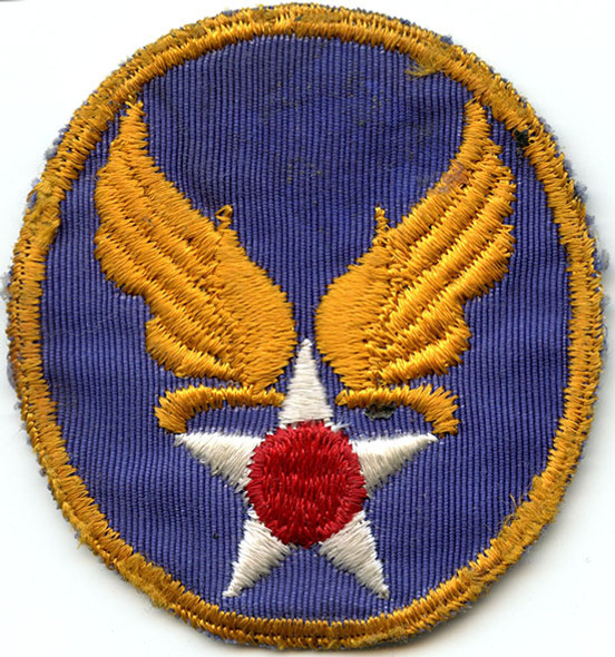 USAAF Headquarters Patch on Twill (WWII) Large, Gold Border