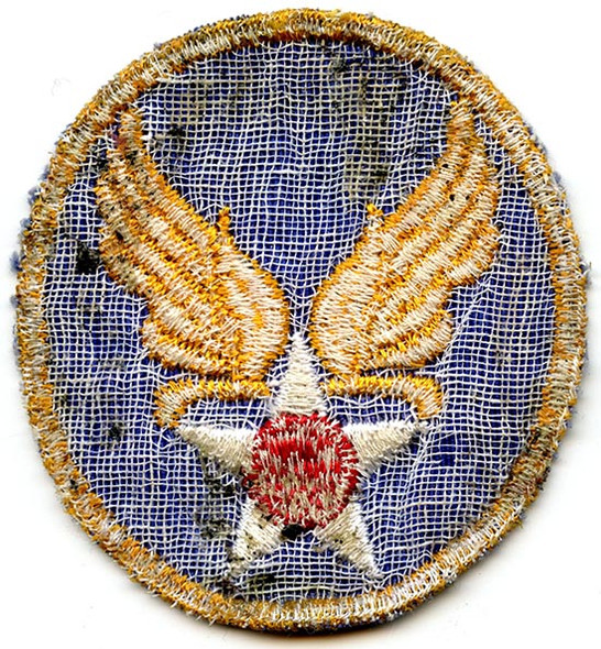 USAAF Headquarters Patch on Twill (WWII) Large, Gold Border