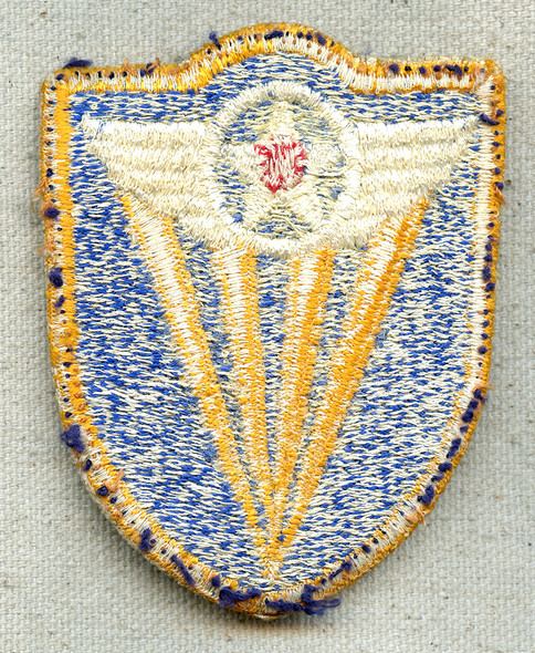 WWII USAAF 4th Air Force Patch "Fully Bordered Rays" Variant, Well Used