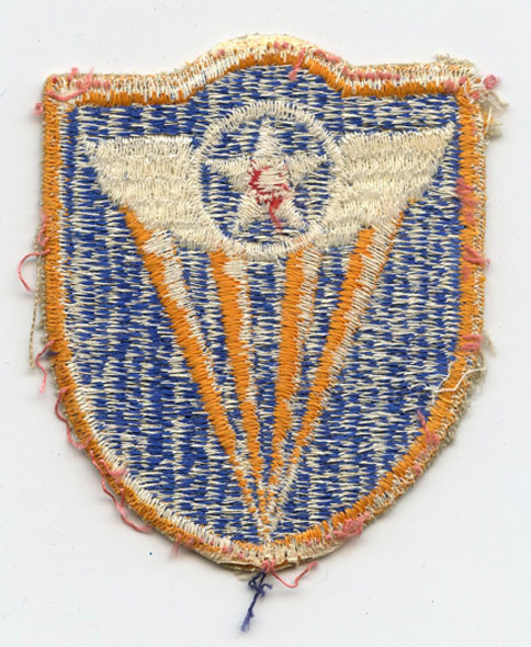 WWII USAAF 4th Air Force "Smooth Rays" Patch Variant, Lightly Worn