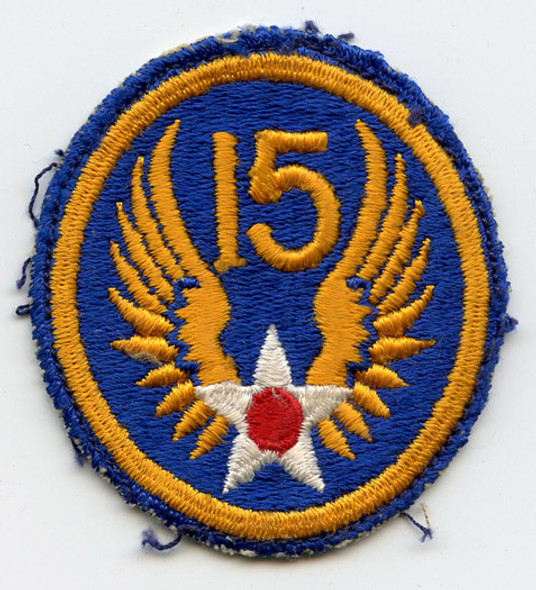 WWII USAAF 15th Air Force "Standard" Type Patch, Heavily Used