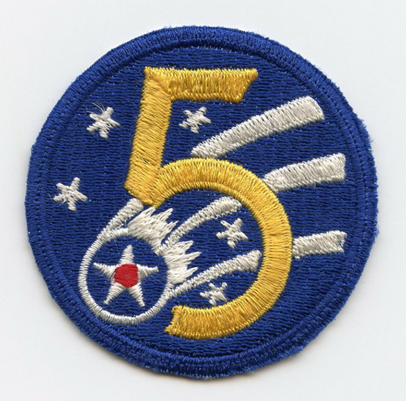 Scarce Korean War USAF 5th Air Force Shoulder Patch Japanese-Made