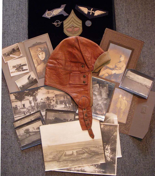 Ext. Rare WWI US Air Service Enlisted Pilot Insignia/Photo Grouping
