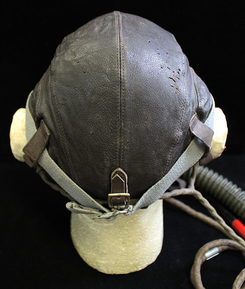 Wonderful Early WWII 8th AF Pilot Flight Helmet made up of USAAF & RAF Components
