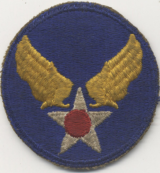 WWII USAAF HQ Green Back Shoulder Patch