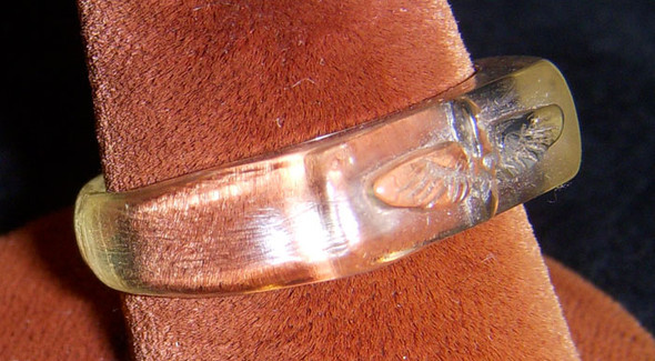 WWII USAAF Plexiglass Ring Made from Aircraft Windshield