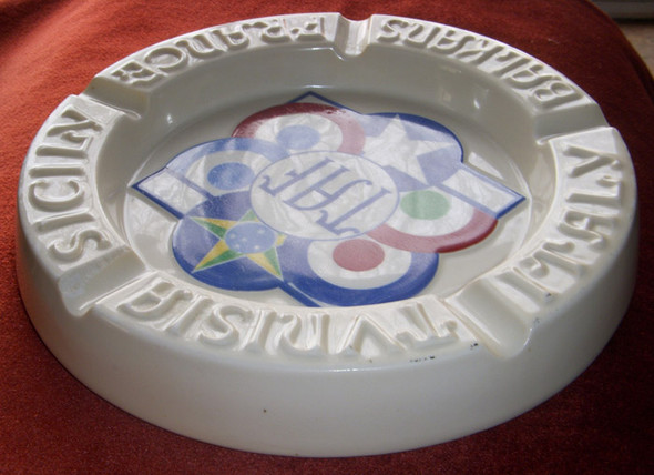 WWII USAAF Tactical Air Force TAF Ashtray in Fine Porcelain by Richard Ginori