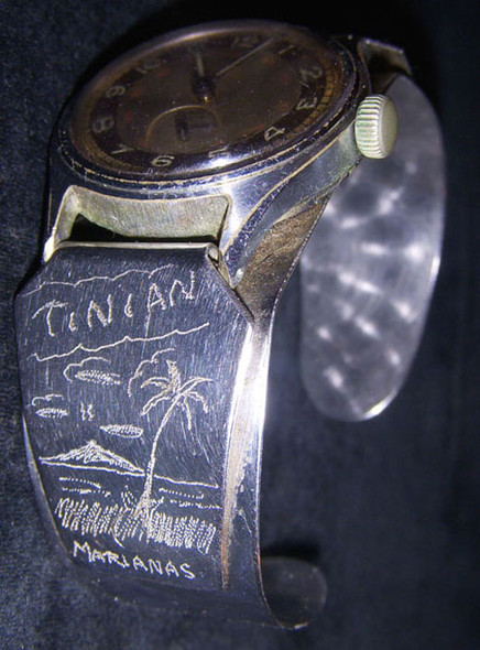 Historically Important Aviator's Auto 24 Hr Watch 509th Composite (A-Bomb) Group