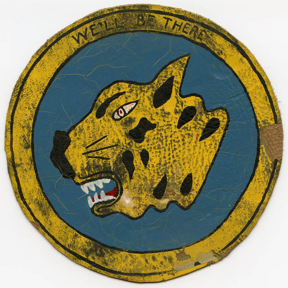 Rare Painted Leather USAAF 11th Fighter Squadron, 343rd Fighter Group, 11th Air Force Jacket Patch