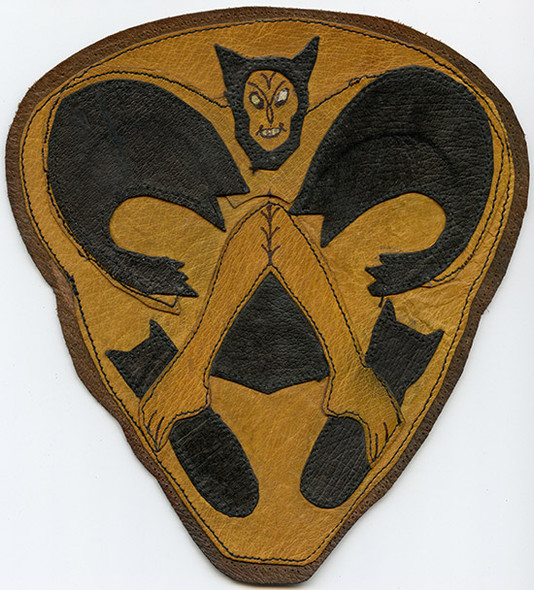 Great WWII USAAF CBI-Made 374th BS, 308th BG, 14th AF Multi-Piece Leather Patch Removed From