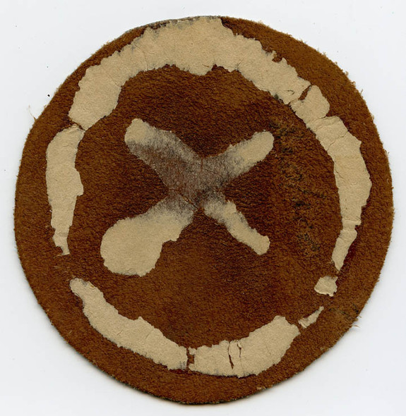 Great Early WWII Hand-Painted Leather USAAF 324th Bomb Squadron 91st Bomb Group 8th AF Jacket Patch