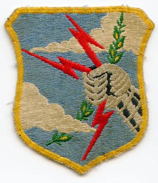 Early 1960s USAF Strategic Air Command Patch with Gold Border and No Tab