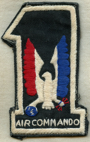Great Mid-1960's Vietnam 1st Commando Squadron "1" Patch Handmade in Vietnam