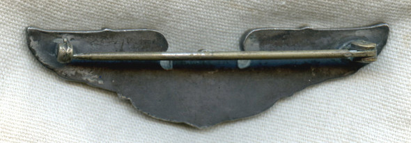 Very Rare Circa 1919-1920 US Air Service Pilot Wing in Unmarked Silver Massive Construction