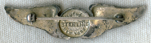 Rare WWII USAAF Shirt Size Navigator Wing by Luxenberg Type 1