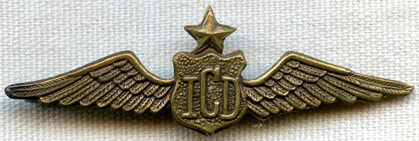 WWII US Air Transport Cmd. Unofficial "India China Division" Shirt Size Pilot or First Officer Wing
