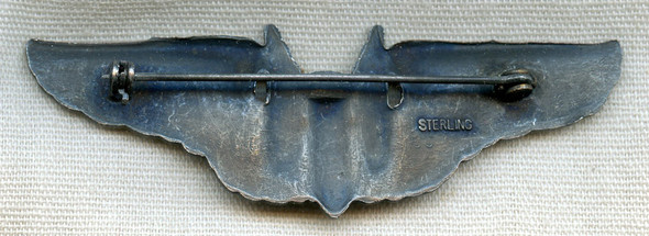 Circa 1943 USAAF "Issue" Air Gunner Wing in Pinback