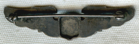 Nice Sterling WWII USAAF Pilot Wing in Shirt Size by Amico