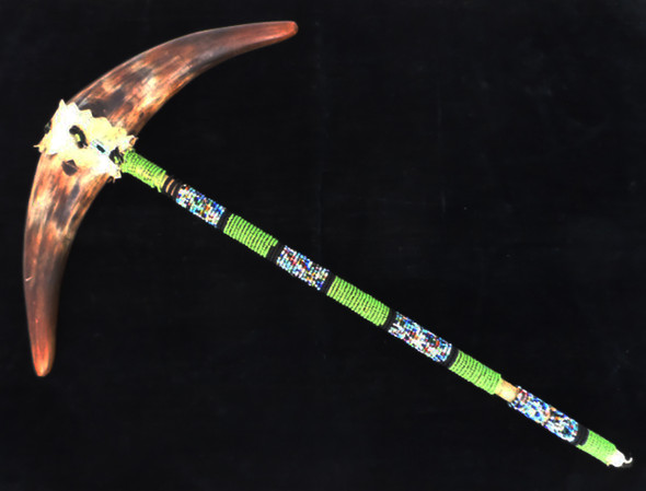 1890s American Plains Indians Ceremonial Beaded Coup Stick