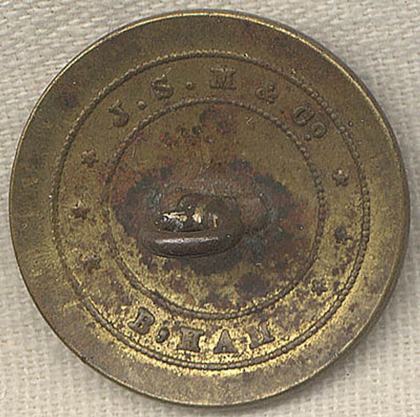 Circa 1880s - 1890s Elkhorn Manitoba Indian Home Anglican School Brass Button