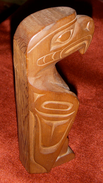 Old Carved Cedar Pacific Northwest Coast Indian Eagle Totem <p> NO LONGER AVAILABLE