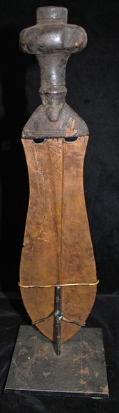 Lovely 19th C. African Kuba Kingdom (Congo Area) Copper Bladed Prestige Knife
