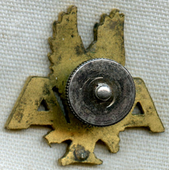 Beautiful 1930s Gold-Filled American Airlines Pilot Hat Badge by Balfour NO LONGER AVAILABLE