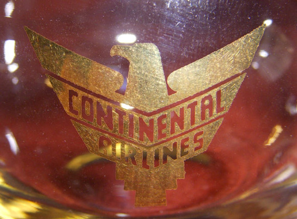 Beautiful Vintage Mid-1950s Continental Airlines First Class Cocktail Glass