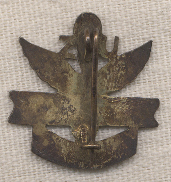 Early WWII Silver USAAF Tech Rep in North Africa Lapel Pin