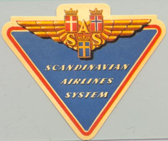 Circa Late 1940s Scandinavian Airlines System (SAS) Label